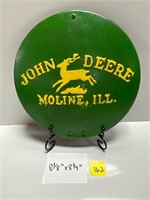 Vtg John Deere Cast Iron Sign
