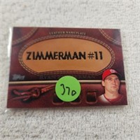 2011 Topps Glove Leather Name Plate Ryan Zimmerman