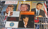 5 VINTAGE JFK JOHN KENNEDY BOOKS / MAGAZINES