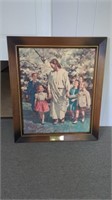 JESUS AND THE CHILDREN WALL HANGING (23" X 27")