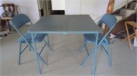 CARD TABLE WITH  4?CHAIRS. WHOLE SET
