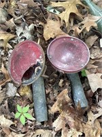 Two vintage tail lights