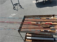 Aprox 9pc Fishing Poles No Reels
