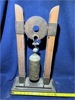 Antique Wood and Metal Gong