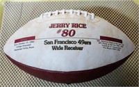JERRY RICE LIMITED ED FOOTBALL - 49ERS