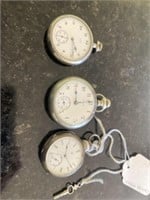 3 ELGIN POCKET WATCHES THAT NEED WORK