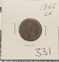 1862 C/N VG INDIAN CENT