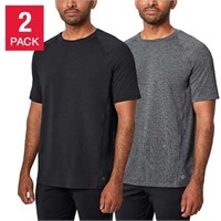 2-Pk Mondetta Men’s XXL Activewear T-shirt, Black