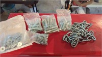 ASSORTMENT OF BOLTS- WASHERS- SNAPS