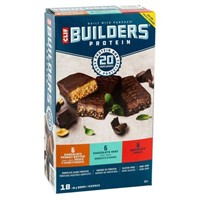 18-Pk Clif Bar Builders Protein Variety Pack
