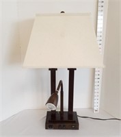 Desk Lamp w/USB & Electric Outlet