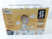 NEW Hello Bello Premium Diapers (Size: 1) 108ct