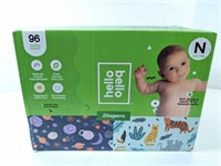 NEW Hello Bello Diapers (Size: N) 96ct