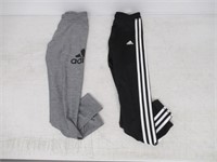 2-Pk Adidas Girl's LG Legging, Black and Grey