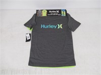 2-Pk Hurley Boy's 10/12 Crewneck T-shirt, Grey and
