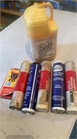 GREASE TUBES, HAND CLEANER AND FIRE CRACKERS