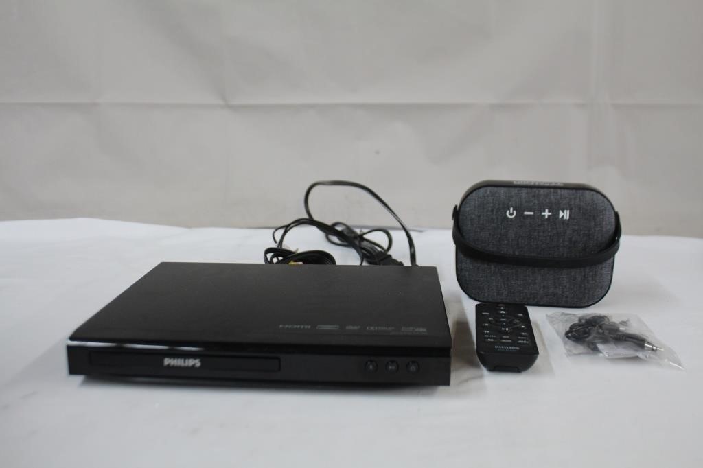 Philips DVD player and bluetooth speaker