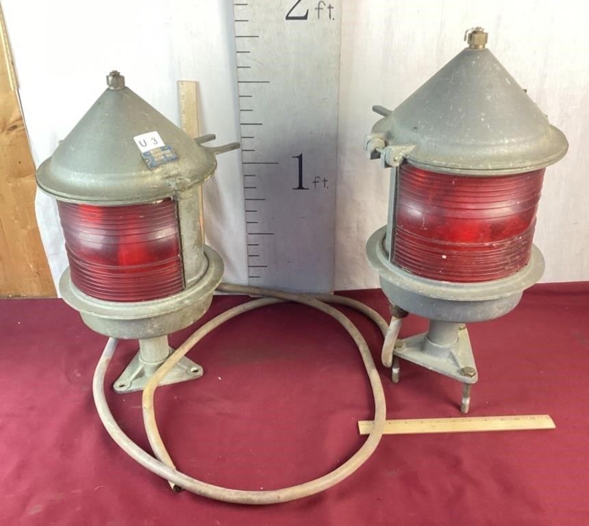 Vintage Bridge Lamp Signal Lanterns