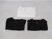 3-Pk Bench Women's SM Crewneck T-shirt, Black and
