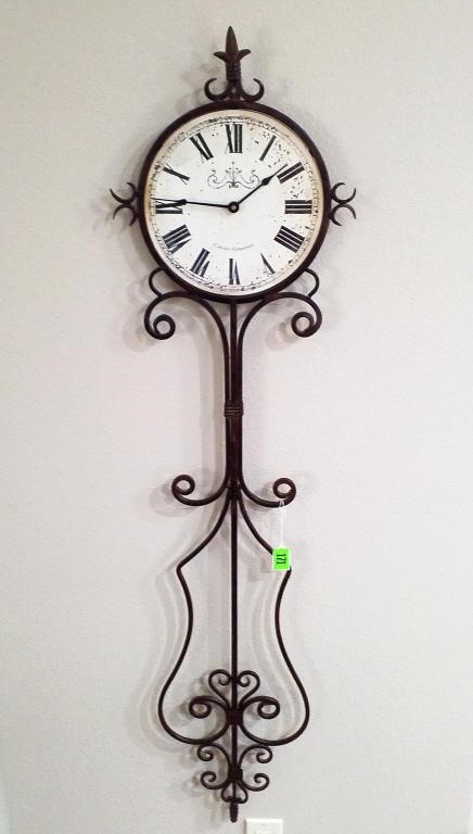 Metal Scroll Wall Clock