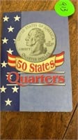 BOOK 50 STATES QUARTERS 
CONTAINS 11 COINS
