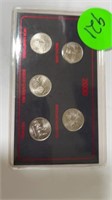 5 - STATE QUARTERS IN A 2000 COIN HOLDER WITH