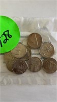 UNCIRCULATED NICKEL SET
10 COINS
DATES