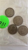 4 - $1 COINS
1 - DATED 1972
3 - DATED