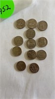 10 - STATE QUARTERS DATED 2000-2005
1 - 2009-D