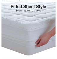 EASELAND Queen Size Mattress Pad Pillow Cover