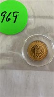 1 - 1929 FANTASY INDIAN HEAD $5 GOLD COIN IN