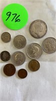 10 - ASSORTED FOREIGN COINS DATED 1800’s-EARLY