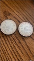 2 NORTON KS 1972 CENTENNIAL COINS
