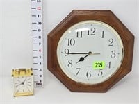 Bulova Alarm Clock & Quartz Wall Clock (Untested)