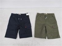 2-Pk Levi's Boy's LG Short, Blue and Green Large
