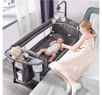 ADOVEL Baby Bassinet Bedside Crib, Pack and Play