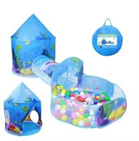 *New*Kids' Pay Tent with Ball Pit and Tunnel
