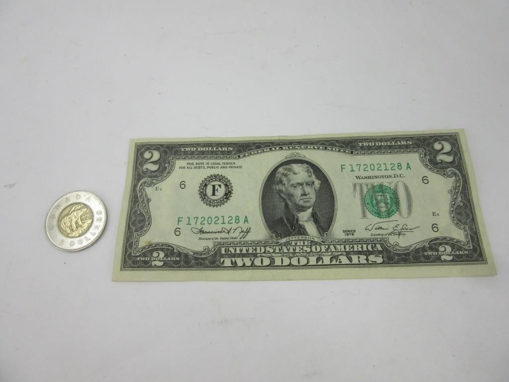 Billet 2$ USA 1976