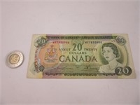Billet 20$ Canada 1969