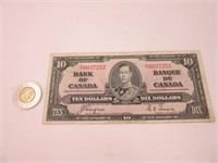 Billet 10$ Canada 1937