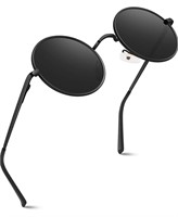 GQUEEN Round Polarized Sunglasses for Men