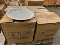 Bid x 48 Tuxton CLA-104 10 1/2" Plate  Porcelain