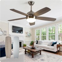 Nickel Ceiling Fan with Remote Control