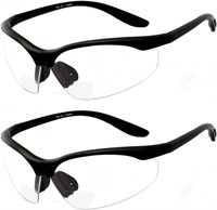 1 Pair Bifocal Safety Glasses with Clear Lens