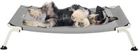 Curved Cooling Elevated Dog Bed, Gray
