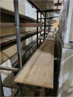 LONG Steel rack wood workbench