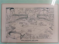 Framed 1911 Polo Grounds, New York Lithograph