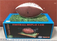 Football Display Case w/ Redskins Commemorative