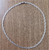 925 Silver Braided Necklace