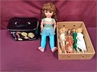 1964 Barbie And Midge Travel Case With Doll